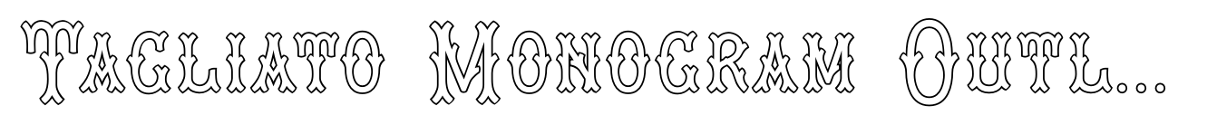 Tagliato Monogram Outline (250 Impressions)